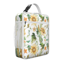 Borsa termica isolante con motivo girasole, impermeabile, confezione da 1