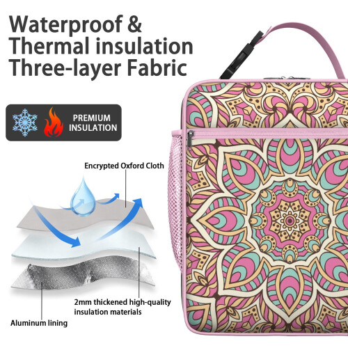 Sac isotherme psychédélique Mandala pour déjeuner (1 pièce) 1