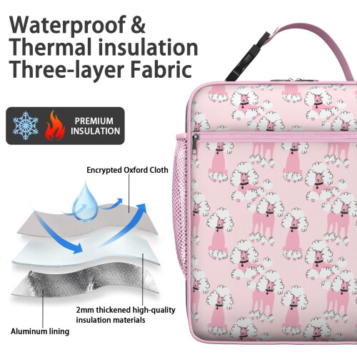 Sac à lunch isotherme imperméable et réutilisable avec motif chien 1