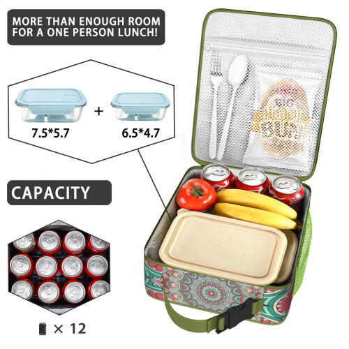 Sac à lunch isotherme Mandala psychédélique 12 L 2