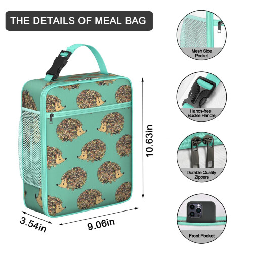 Sac isotherme imperméable à motif hérisson (1 pièce) 1