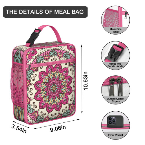Sac isotherme Mandala psychédélique pour le déjeuner – 1