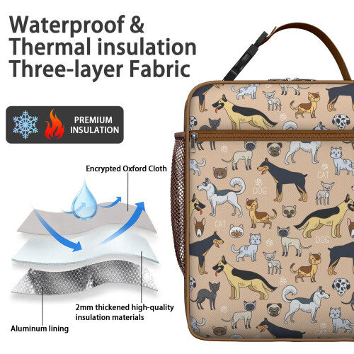 Sac isotherme à motif chien (1 pièce) 2