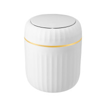 Mini poubelle de bureau Ă poussoir avec couvercle 1,5 L