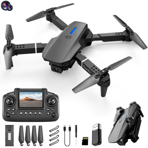 WiFi FPV Drone 1080P with Screen Remote 90 Lens