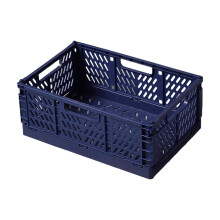 Panier de rangement de bureau pliable, boîte de rangement multifonctionnelle bleue