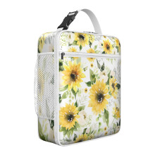 Sac isotherme portable imperméable à motif tournesol pour déjeuner, à motif tournesol.