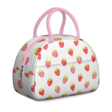 Herbruikbare, lekvrije koeltas met aardbeienprint