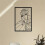 Μεταλλική Τέχνη Τοίχου Vintage Lady σε Μαύρο Χρυσό 15,8x11 Ίντσες 4