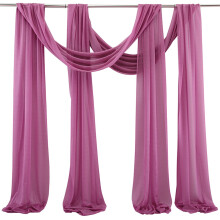 Chiffon stof voor trouwboog, 2 panelen, 29,5 x 216,5 cm