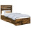 VidaXL vidaXL Bed Frame Smoked Oak and Silver 75 x 190 cm Engineered Wood 4