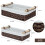 Panier de rangement en osier gris, lot de 2 2