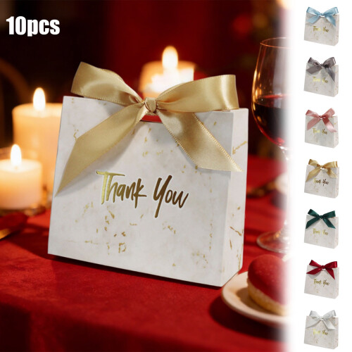 Dankeschön-Geschenktüten mit Schleife, 10 Stück