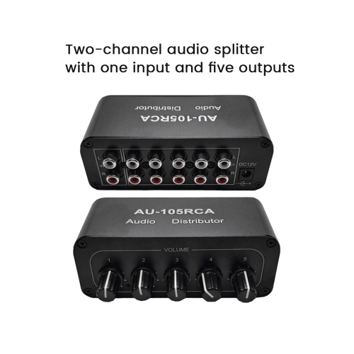 5CH Audio Distributor Stereo Mixer 1 In 5 Out