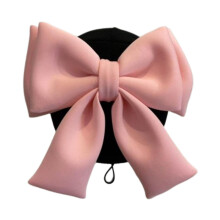 Bow Snow Ski Helmet Cover Black and Pink
