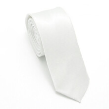 Men's Polyester Necktie Solid White Blank for Sublimation