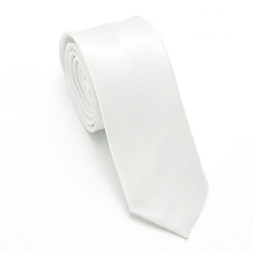 Men's Polyester Necktie Solid White Blank for Sublimation
