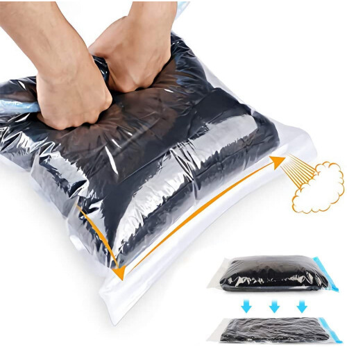 Compression Bags Blue 10-Pack Space-Saving Travel and Home