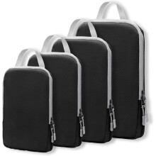 Compression Packing Cubes Black 4-Set Expandable Travel