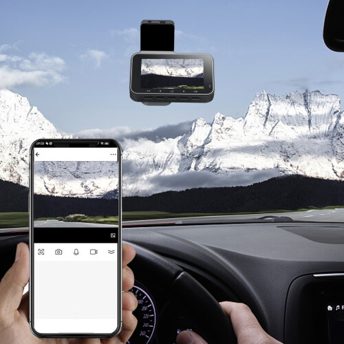 Dual Dash Cam with WiFi, 1080P Front/Rear, 3" Display,