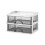 Transparent Rectangular Desktop Storage Box with Drawers 12L 1