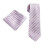 Men's Classic Striped Necktie and Pocket Square Set 8 cm 1