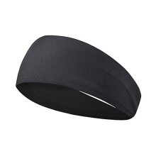 Men's Sports Headband Moisture-Wicking Wide Black Sweatband