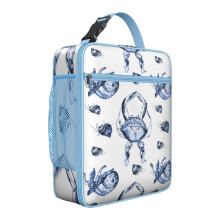 Sac à lunch isotherme portable et imperméable à motif crabe