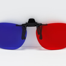 Red Blue 3D Clip-On Glasses for TV and Cinema Viewing