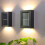 Solar Wall Lights Outdoor Dual-Head LED Sconce 4 Pack Warm 2