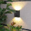 Solar Wall Lights Outdoor Dual-Head LED Sconce 4 Pack Warm 3