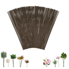 Floral Wire Stems 18G 14 Inch 100 Pieces Coffee Color