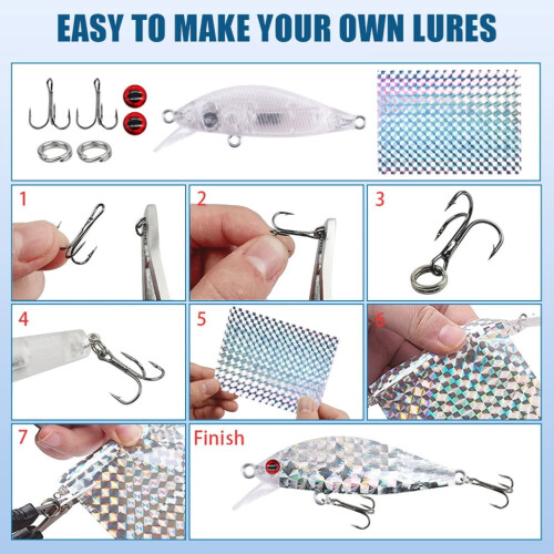 DIY Crankbait Minnow Blanks Hard Bait Set 6pcs 2