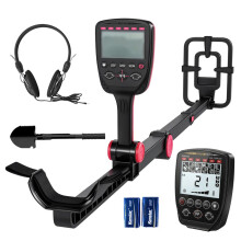 Detector de metales plegable IP68, 4 modos, pantalla LCD con accesorios