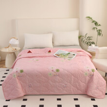 Summer Quilt Washed Cotton Lightweight 39x59 inch Pink