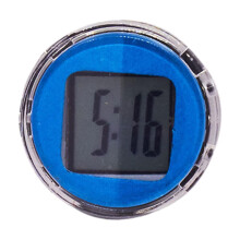 Motorcycle Handlebar Mount Clock Blue Compact