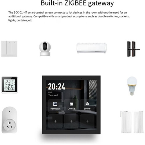 Tuya  ZigBee Zentralsteuerung Bildschirm Controller LED Touchscreen  Steuerungspanel