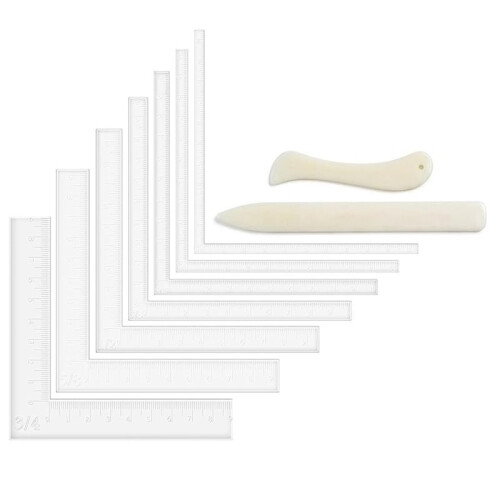 Alignment Guides for Card Making,Paper Crafting Alignment Guides for Card Making with Bone Folder & Crease 1