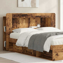 vidaXL Headboard Cabinet with Storage Old Wood Engineered Wood