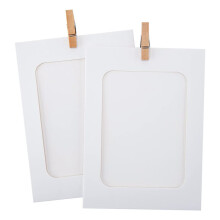 200 Stuks Papieren Fotolijsten voor 4x6 Inch Papieren Fotolijsten, Kit DIY Kartonnen Foto Hangende Display voor Thuiskantoor School