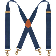 Men's Braces Hook Clips X-Shape Adjustable Elastic