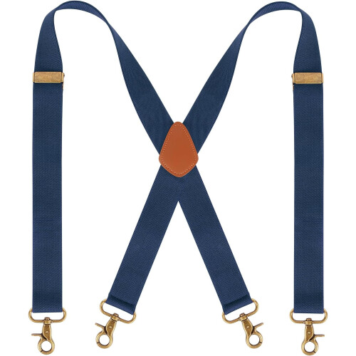 Men's Braces Hook Clips X-Shape Adjustable Elastic