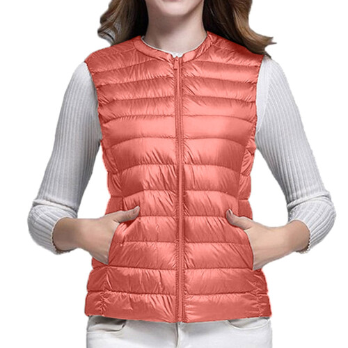Women's Puffer Vest Watermelon Red L