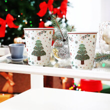 Gobelets en papier de Noël à motif flocon de neige (20 pièces)