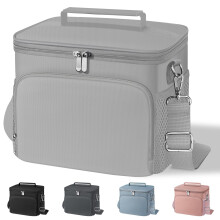 Sac à lunch isotherme noir grande capacité pour femmes et hommes