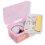 Portable sewing box organizer with handle and removable tray 1