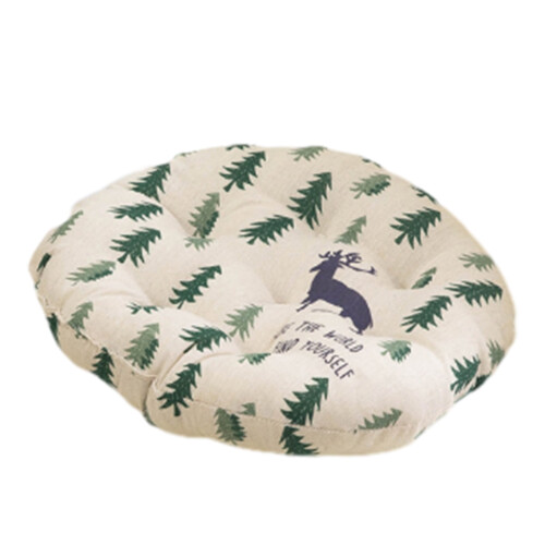 Circle Printed Corduroy Floor Cushion 22 Inch