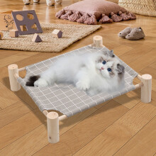 Dog Hammock Bed Wooden Elevated Pet Bed 1 Pack
