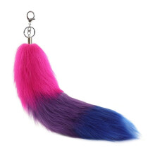 Faux Fur Tail Keychain Pendant Long