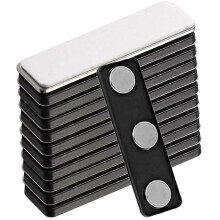 Vorhangmagnete Verschluss - 10 Paar Magnetische Vorhangclips mit Kleber für Verdunkelungsvorhänge, Um Vorhänge Geschlossen zu Halten